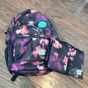 NWT Herschel Baby Settlement Sprout Backpack, Watercolour Iris, One Size